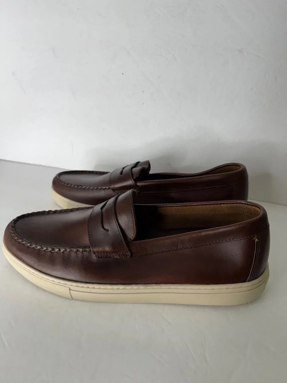 J.Crew Leather hybrid Casual Penny Leather Loafers Men's Size 10.5 New